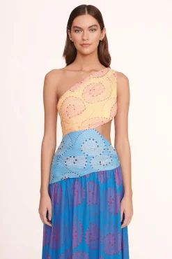 STAUD Occasion Dresses-ASHLYN DRESS - MULTI WHIRLPOOL