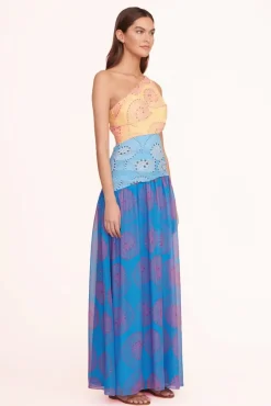 STAUD -ASHLYN DRESS - MULTI WHIRLPOOL