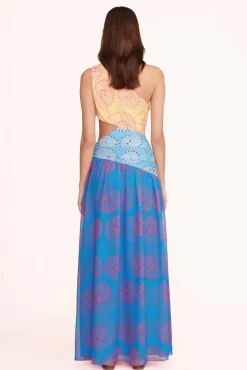 STAUD -ASHLYN DRESS - MULTI WHIRLPOOL