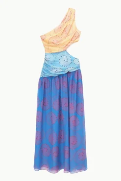 STAUD -ASHLYN DRESS - MULTI WHIRLPOOL
