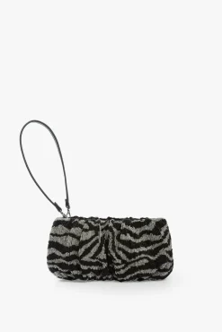 STAUD -BEADED BEAN BAG - BLACK WHITE