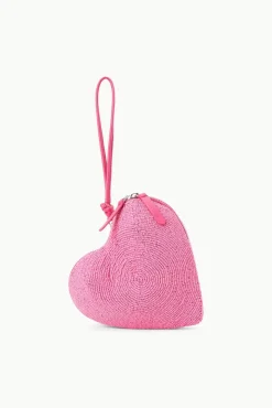 STAUD -BEADED HEART CLUTCH - BLOSSOM