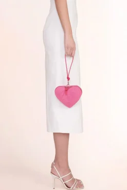 STAUD -BEADED HEART CLUTCH - BLOSSOM