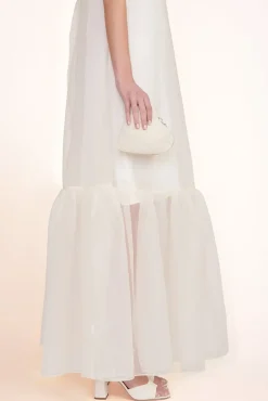 STAUD -BEADED HEART CLUTCH - CREAM