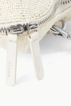 STAUD -BEADED HEART CLUTCH - CREAM
