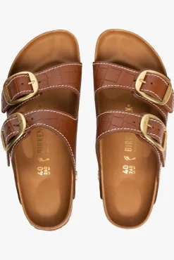 STAUD -BIRKENSTOCK + ARIZONA SANDAL SADDLE CROC EMBOSSED