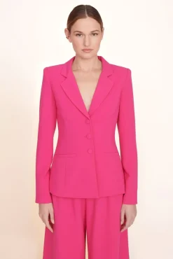 STAUD Occasion Dresses-CARSON BLAZER - MAGENTA