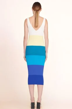 STAUD -DANA DRESS - PACIFIC STRIPE