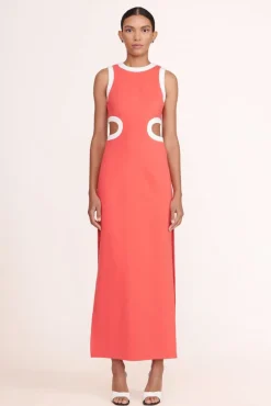 STAUD -DOLCE DRESS - HIBISCUS WHITE