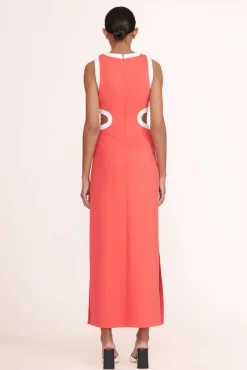STAUD -DOLCE DRESS - HIBISCUS WHITE