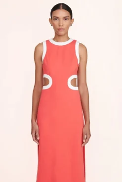 STAUD -DOLCE DRESS - HIBISCUS WHITE