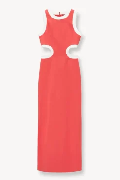 STAUD -DOLCE DRESS - HIBISCUS WHITE