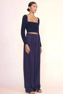STAUD -ELEANORA TOP - NAVY