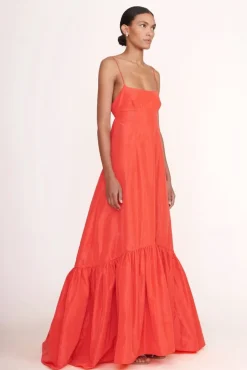 STAUD Occasion Dresses-FLORENCE DRESS - HIBISCUS