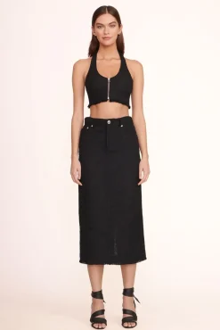 STAUD -GUINEVERE SKIRT - BLACK