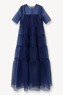 STAUD Occasion Dresses-HYACINTH DRESS - NAVY
