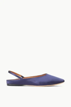 STAUD -JANINE MULE SATIN - NAVY