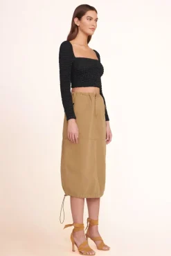 STAUD -JUSTINE SKIRT - ROSEMARY