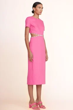 STAUD -MATTEO DRESS - BLOSSOM WHITE