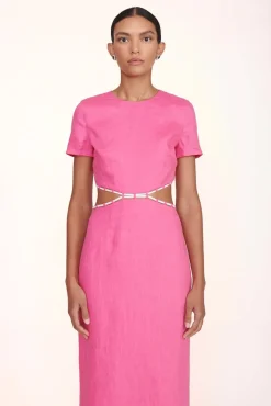 STAUD -MATTEO DRESS - BLOSSOM WHITE