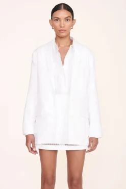 STAUD Bridal Dresses-MAXWELL BLAZER - WHITE
