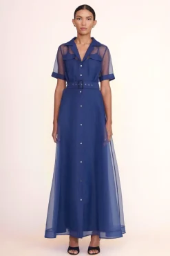 STAUD -MILLIE DRESS ORGANZA - NAVY
