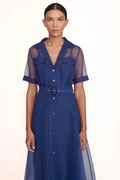 STAUD -MILLIE DRESS ORGANZA - NAVY