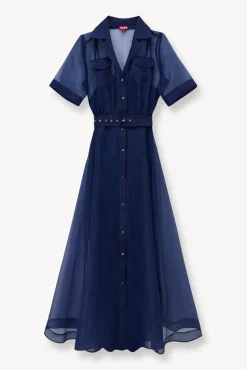 STAUD -MILLIE DRESS ORGANZA - NAVY