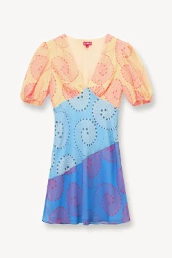STAUD Occasion Dresses-MINI MILLA DRESS - MULTI WHIRLPOOL