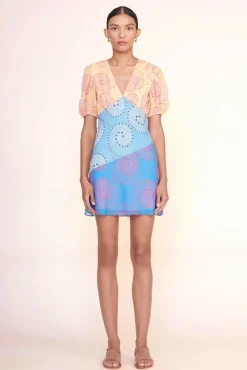 STAUD -MINI MILLA DRESS - MULTI WHIRLPOOL