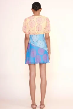 STAUD -MINI MILLA DRESS - MULTI WHIRLPOOL