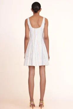 STAUD -MINI WELLS DRESS - MULTI STRIPE