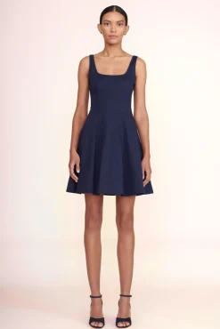 STAUD -MINI WELLS DRESS - NAVY
