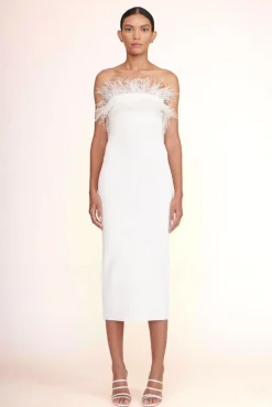 STAUD -NELLIE DRESS - WHITE