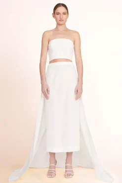 STAUD Bridal Dresses-PRUNELLA SKIRT - WHITE