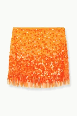 STAUD Occasion Dresses-REBECCA SKIRT - PAPAYA