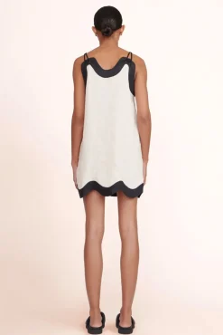 STAUD -RENATA DRESS - NATURAL BLACK