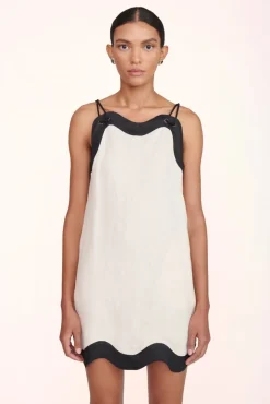 STAUD -RENATA DRESS - NATURAL BLACK