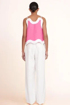 STAUD -RENATA TOP - BLOSSOM WHITE