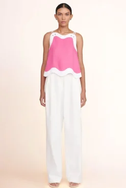 STAUD -RENATA TOP - BLOSSOM WHITE