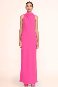 STAUD -SHANNON DRESS - MAGENTA