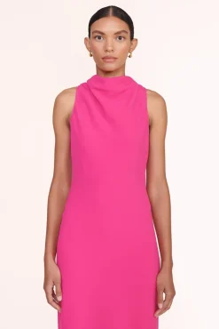 STAUD -SHANNON DRESS - MAGENTA
