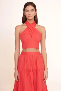 STAUD -SMOCKED KAI TOP - HIBISCUS