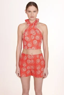 STAUD -SMOCKED KAI TOP - HIBISCUS WHIRLPOOL