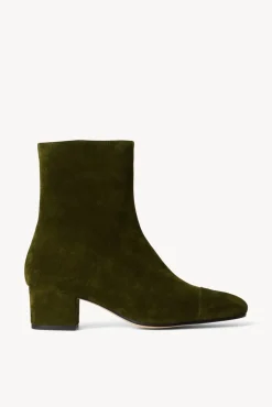 STAUD - AIMEE SHORT BOOT OLIVE SUEDE