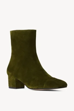STAUD - AIMEE SHORT BOOT OLIVE SUEDE