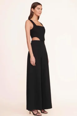 STAUD - ALICE TOP TWILL BLACK