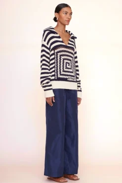STAUD - ALLOY SWEATER ACID COBALT