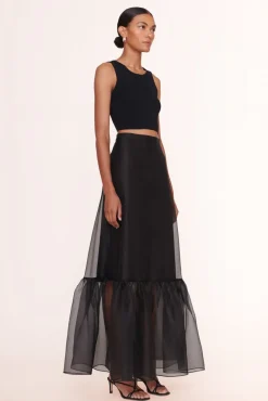 STAUD - AMBRODIA SKIRT BLACK