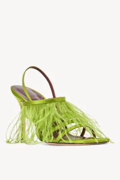 STAUD - ANISE FEATHER HEEL ACID GREEN